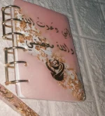 Pink with golden paper notebook - Image 2